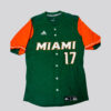 Jersey Adidas Miami Hurricanes #17 Verde | Talla M