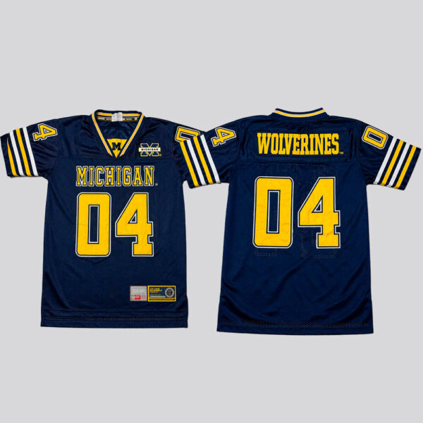 MICHIGAN 04 Jersey Michigan Wolverines #04 Azul Marino | Talla M