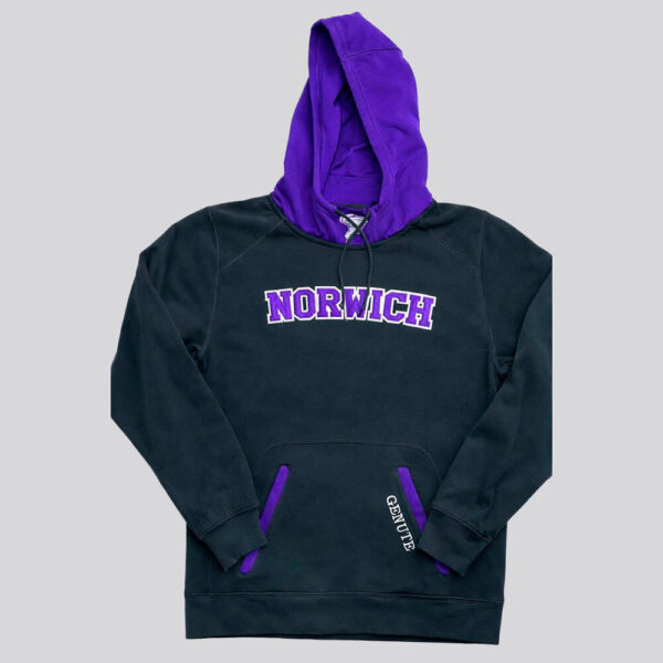 NORWICHS Sudadera Norwich University Negra/Morada | Talla S