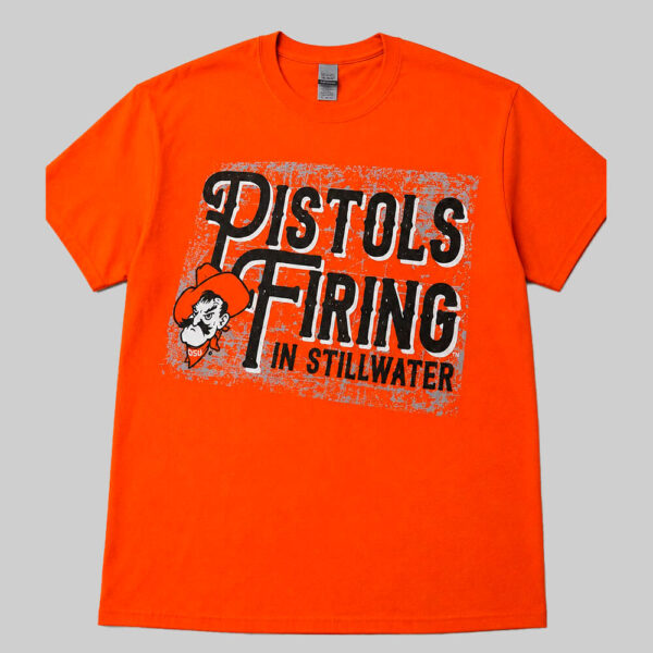 PISTOLS Playera Oklahoma State Cowboys Pistols Firing in Stillwater NCAA | Talla XXL
