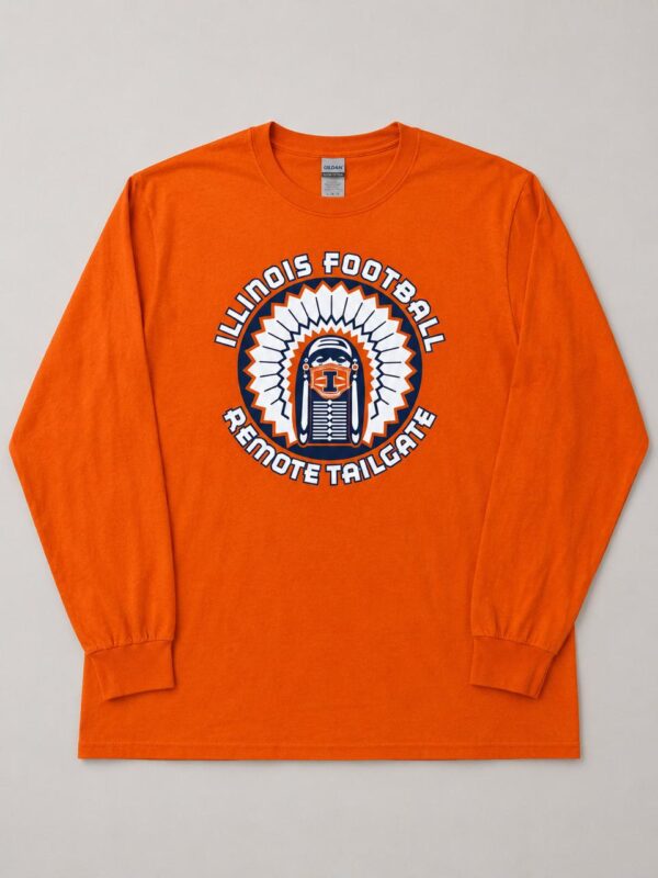 Playera Illinois Football Remote Tailgate Manga Larga XXL