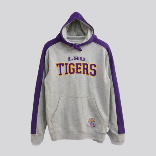 tigers Sudadera LSU Tigers Gris con Morado | Talla S