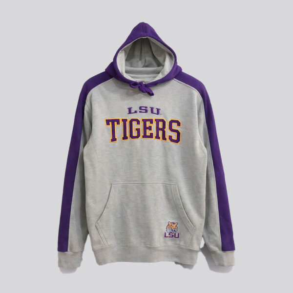 Sudadera LSU Tigers Gris con Morado | Talla S