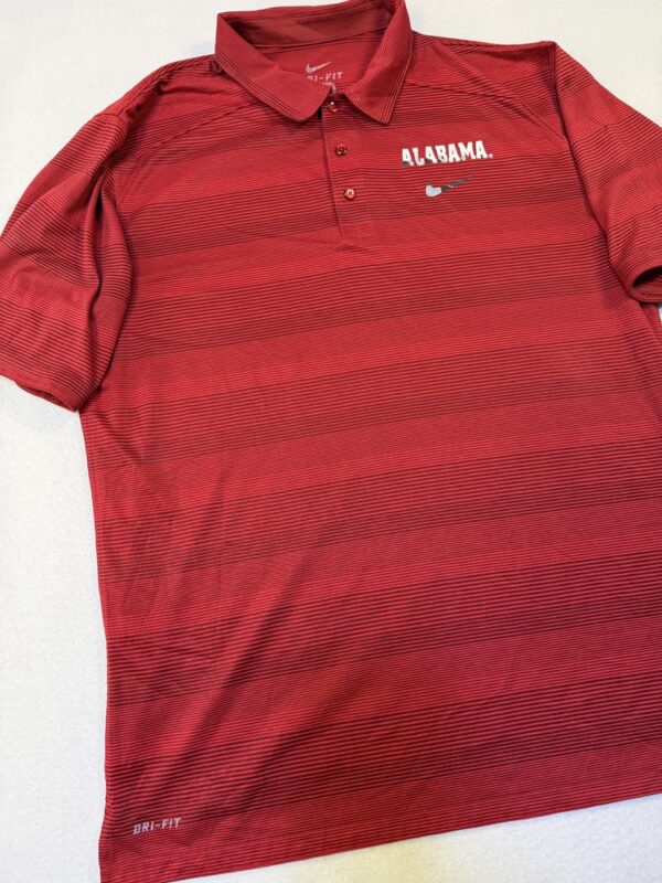 BAMA-POLO-001-2 Polo Alabama Crimson Tide Nike Dri-FIT Rayas Granate