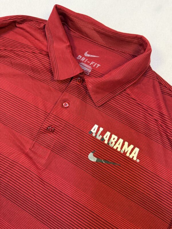 BAMA-POLO-001-3 Polo Alabama Crimson Tide Nike Dri-FIT Rayas Granate