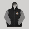 Chamarra Ohio State Buckeyes capucha sherpa negro/gris