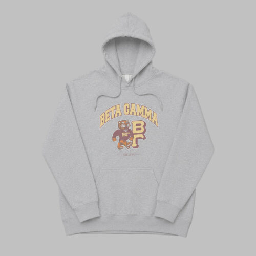 Hoodie Beta Gamma BΓ Tiger Est. 2001 Hoodie Beta Gamma BΓ Tiger Est. 2001 Gris