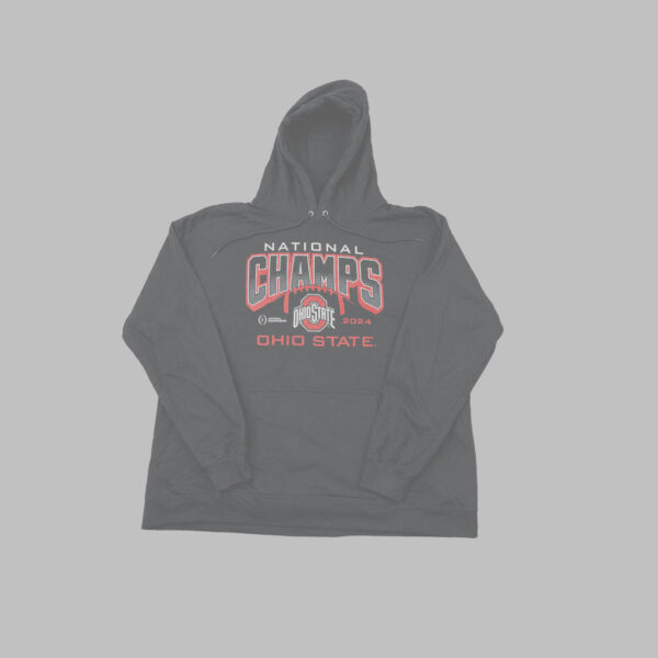 Hoodie Ohio State Buckeyes National Champions 2024 CFP Gris