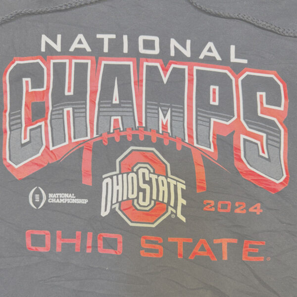 Hoodie Ohio State Buckeyes National Champions 2024 CFP Gris