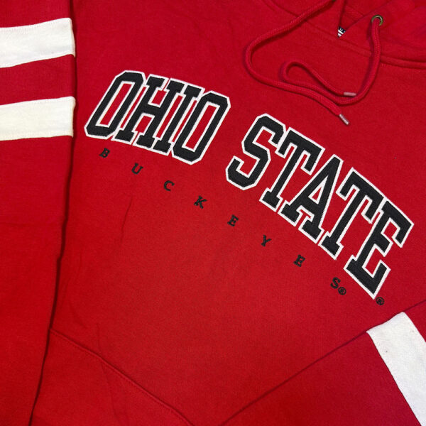 Hoodie Ohio State Buckeyes rojo bandas blancas