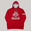 Hoodie Ohio State Buckeyes rojo bordado blanco Hoodie Ohio State Buckeyes rojo bordado blanco