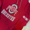 Hoodie Ohio State Buckeyes rojo bordado blanco1 Hoodie Ohio State Buckeyes rojo bordado blanco