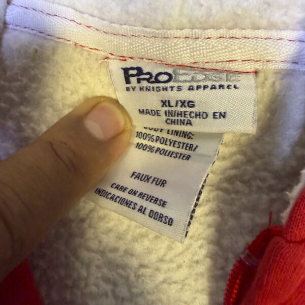 Hoodie Ohio State Buckeyes rojo forro sherpa2 Hoodie Ohio State Buckeyes rojo forro sherpa
