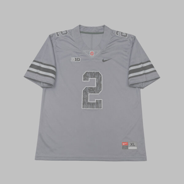 Jersey Ohio State Buckeyes #2 Nike Stealth Gris B1G Edition Jersey Ohio State Buckeyes #2 Nike Stealth Gris B1G Edition