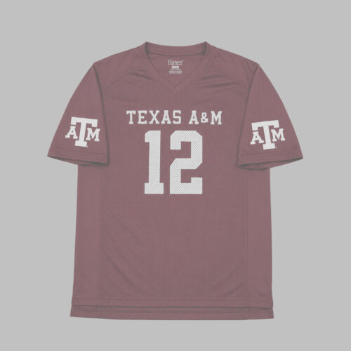 Jersey Texas A&M Aggies #12 12th Man Hanes Jersey Texas A&M Aggies #12 12th Man Hanes Granate