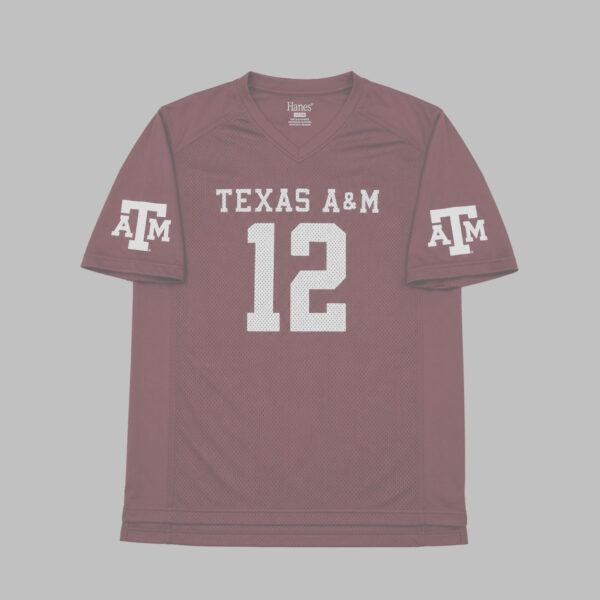 Jersey Texas A&M Aggies #12 12th Man Hanes Jersey Texas A&M Aggies #12 12th Man Hanes Granate