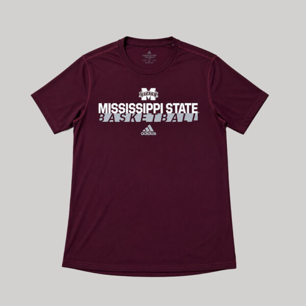 Playera Mississippi State Bulldogs Basketball adidas Vino - Talla S (Importado USA)