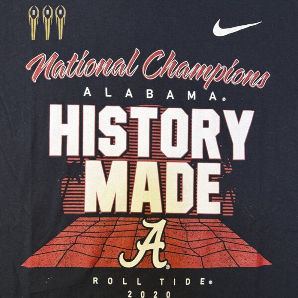 ala-m-01-2 Playera NCAA Alabama Crimson Tide National Champions 2020 Nike - Talla M (Importado USA)