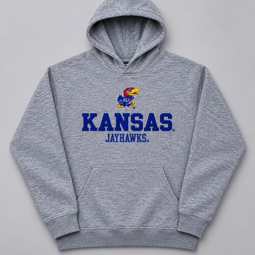 Sudadera con Capucha Kansas Jayhawks Gris - Talla S (Importado USA)