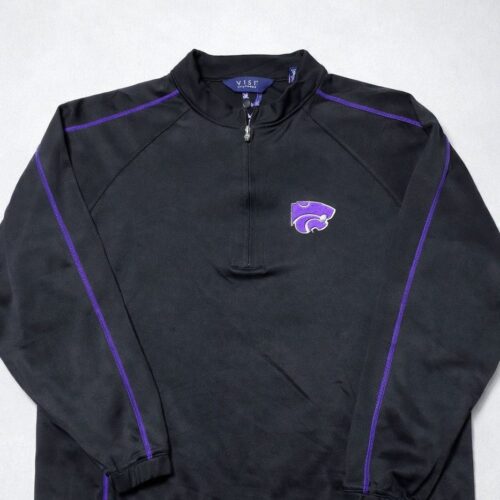 Pullover NCAA Kansas State Wildcats Medio Cierre - Talla M (Importado USA)