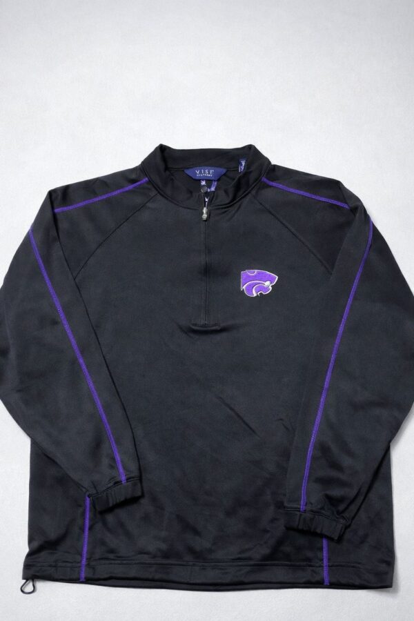 ksu-m-01-1 Pullover NCAA Kansas State Wildcats Medio Cierre - Talla M (Importado USA)