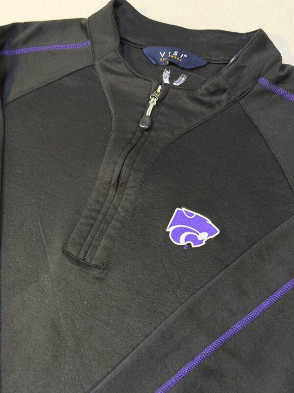 ksu-m-01-2 Pullover NCAA Kansas State Wildcats Medio Cierre - Talla M (Importado USA)