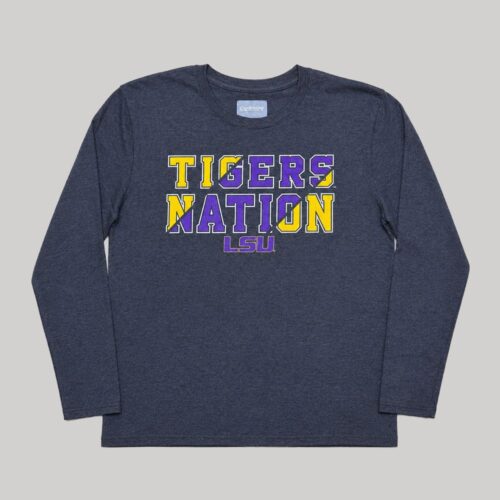 lsu-m-03-1 Playera Manga Larga NCAA LSU Tigers Nation (Captivating) - Talla M (Importado USA)