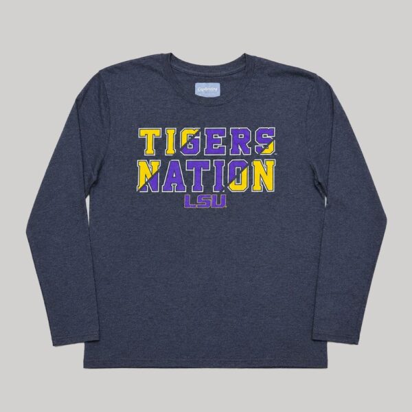 Playera Manga Larga NCAA LSU Tigers Nation (Captivating) - Talla M (Importado USA)