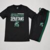 msu-s-01-1 Conjunto Michigan State Spartans Playera y Pants Negro - Talla S (Importado USA)