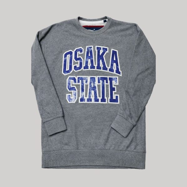 Sudadera Osaka State Gris - Talla S (Importado USA)