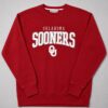 ou-m-03-1 Sudadera Oklahoma Sooners Cuello Redondo Roja - Talla M