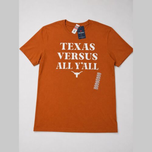 Playera Texas Longhorns Fanatics "Texas Versus All Y'all" Naranja - Talla M