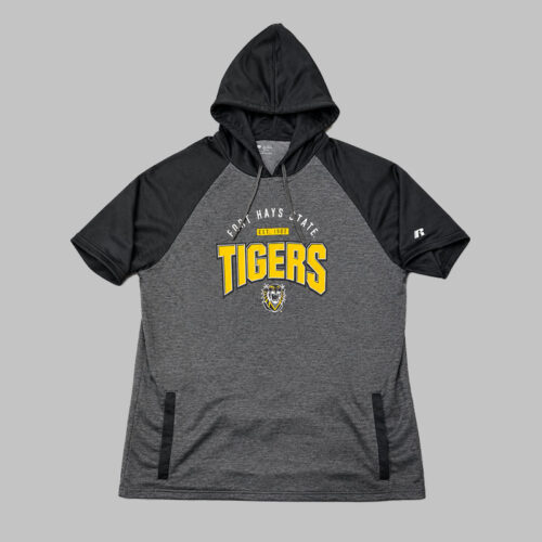 Fort Hays State Tigers Short Sleeve Hoodie XXL - Russell Athletic Fort Hays State Tigers Short Sleeve Hoodie XXL - Russell Athletic