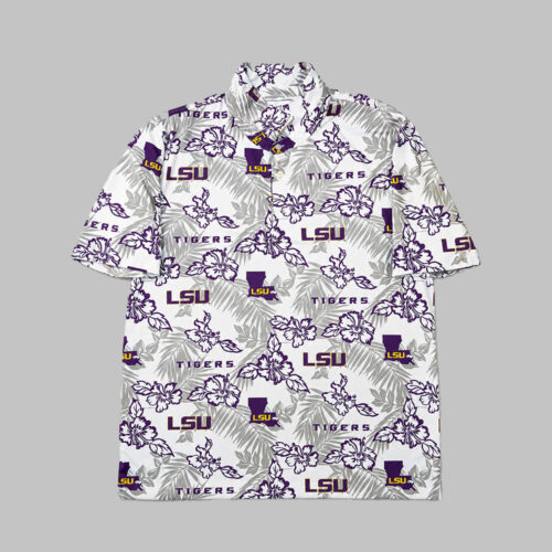 LSU Tigers Hawaiian Tropical Shirt - Talla XL LSU Tigers Hawaiian Tropical Shirt - Talla XL