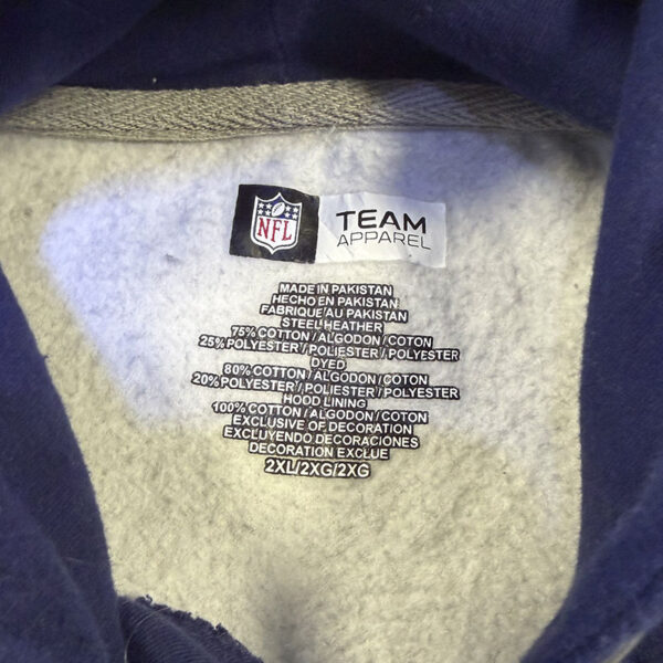 New England Patriots Hoodie XXL - Gris : Azul Marino2 New England Patriots Hoodie XXL - Gris / Azul Marino
