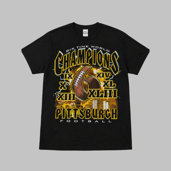 Pittsburgh Steelers Six Time World Champions Tee - Talla L Pittsburgh Steelers Six Time World Champions Tee - Talla L