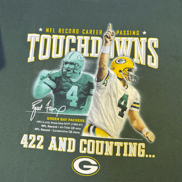 Green Bay Packers Brett Favre T-Shirt - Talla L1 Playera Green Bay Packers Reebok – Talla L