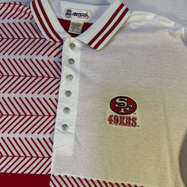 San Francisco 49ers Vintage Color Block Polo - Talla L1 Playera San Francisco 49ers Antigua – Talla L