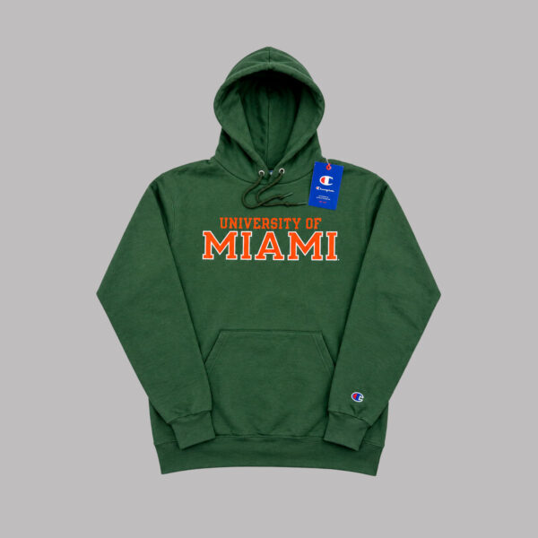MIAMI Sudadera Champion Miami Hurricanes NCAA verde con capucha