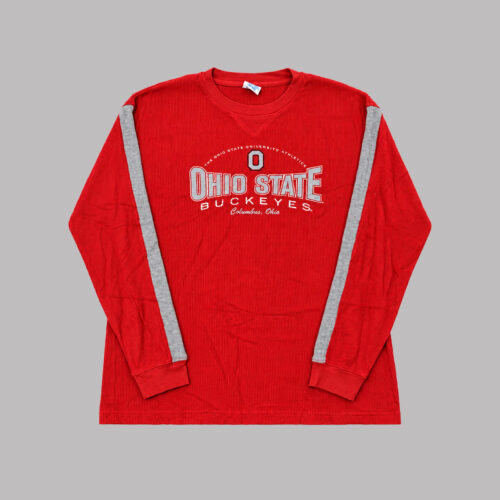 Playera manga larga Ohio State roja y gris - L