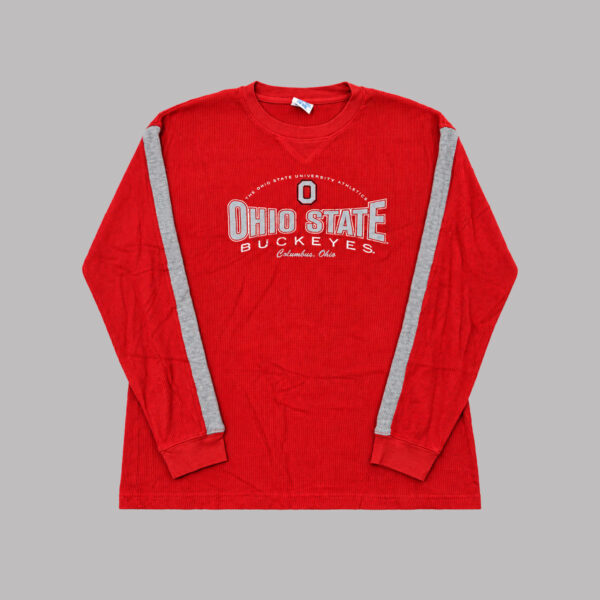 OHIO ROJA Playera manga larga Ohio State roja y gris - L